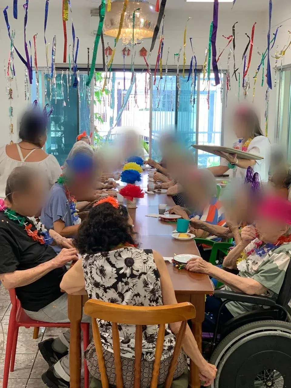 Moradores em atividade de convivência